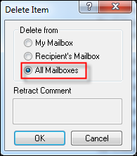Choose to delete from All Mailboxes